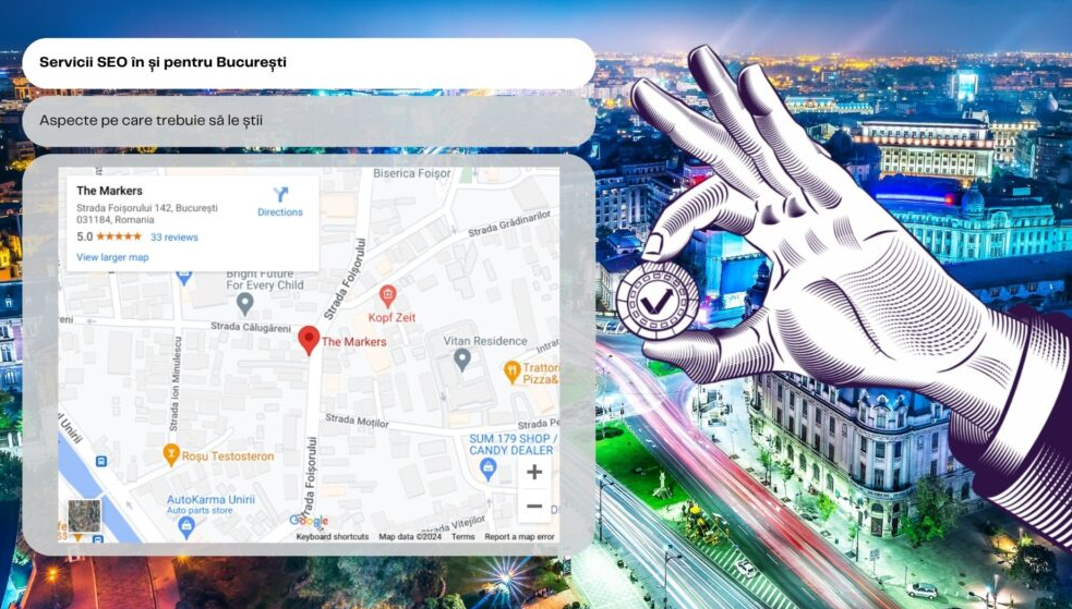 Servicii SEO locale pentru afaceri din București, ajutându-le să ajungă pe primele locuri în Google.